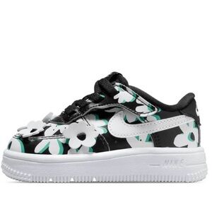 Nike Kids Black and White Floral Sneakers